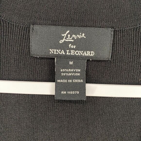 Lemmie Nina Leonard Cardigan Womens M Black Cropped Open Front Evening Formal - Picture 5 of 7
